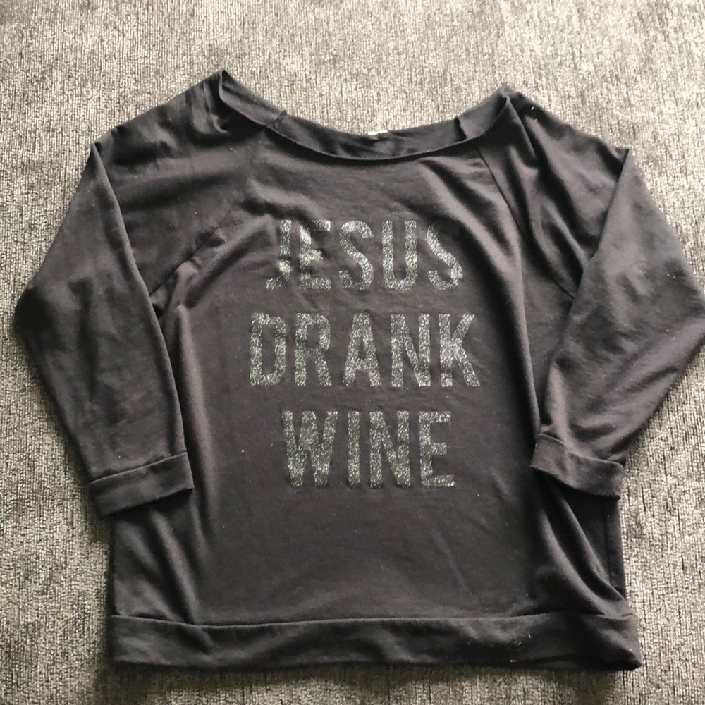 Cute Slouchy off the shoulder long sleeve